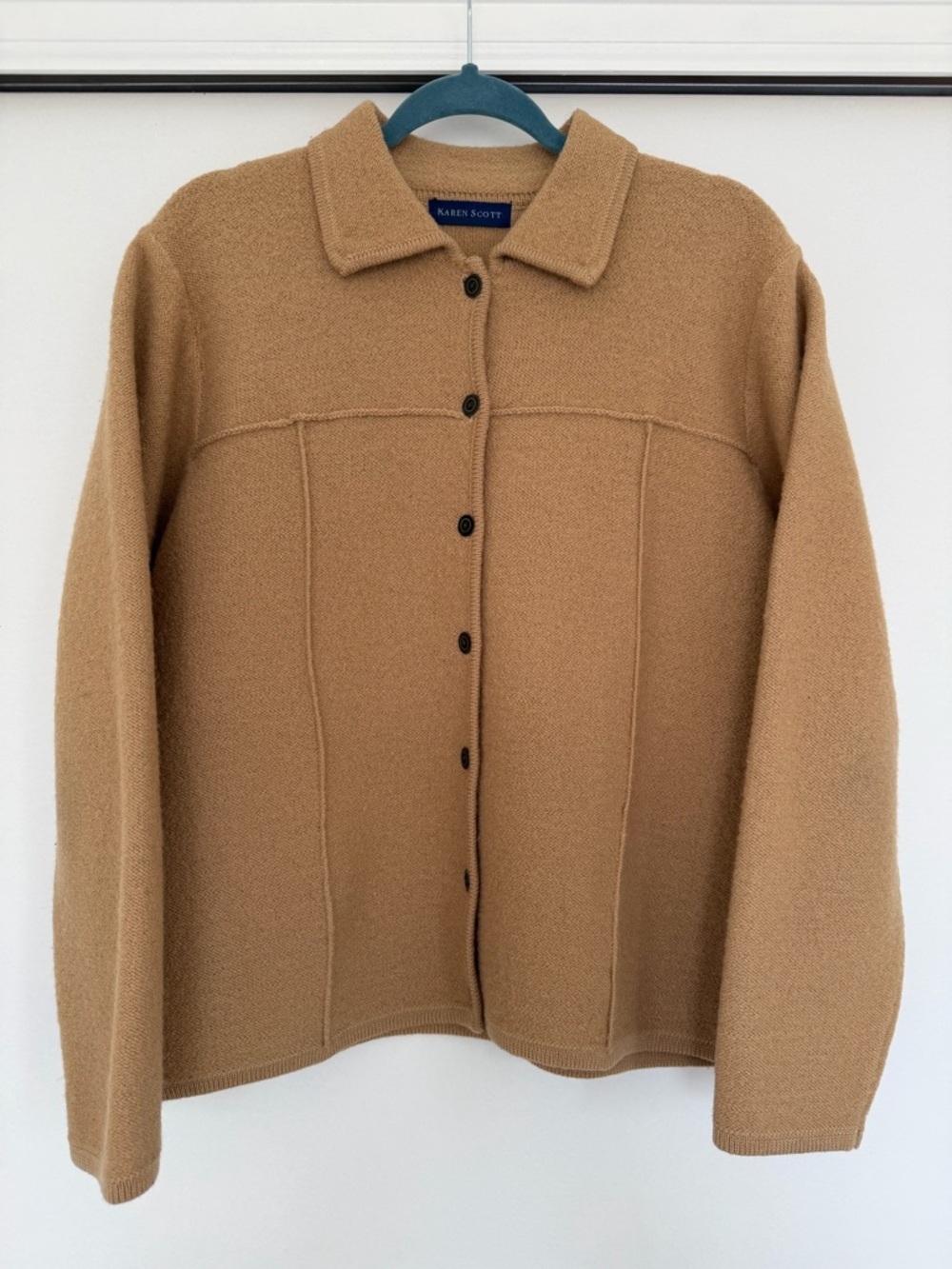 Karen Scott Wool Cardigan Women’s Size Large Buttoned Sweater - Picture 4 of 12